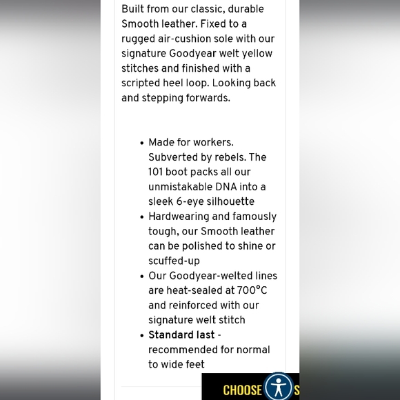 Dr. Martens Yellow Stitch 101 Smooth Leather Lace Up Boot Black NEW - Picture 5 of 16